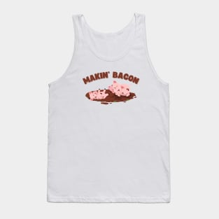 Funny Pigs Making Bacon Tee Nice Pork Breakfast Women Men Tank Top